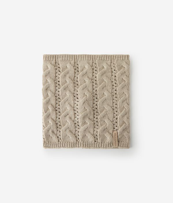 Шарф-снуд с «косами» из шерсти с эффектом ламе