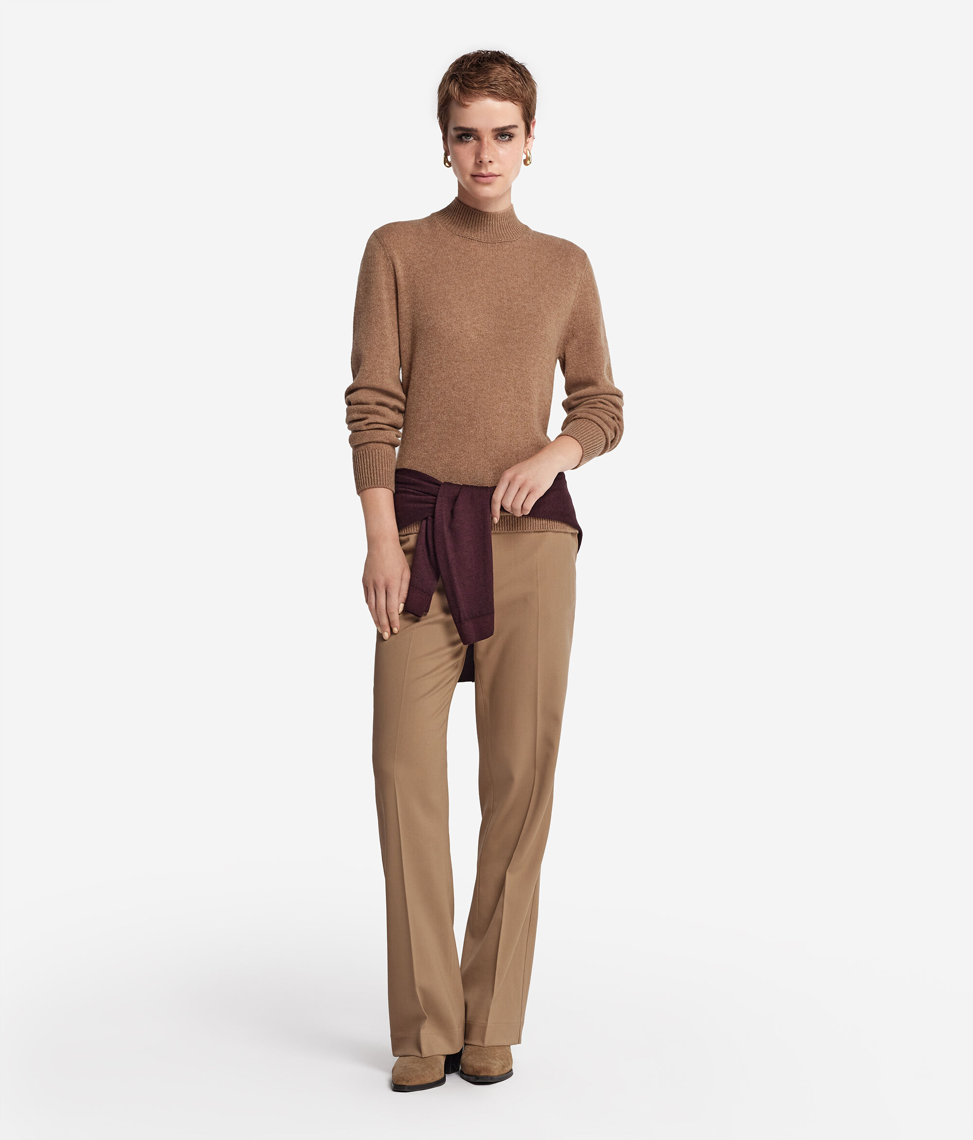 Μπλούζα με Ψηλό Γιακά από Ελαφρύ Cashmere