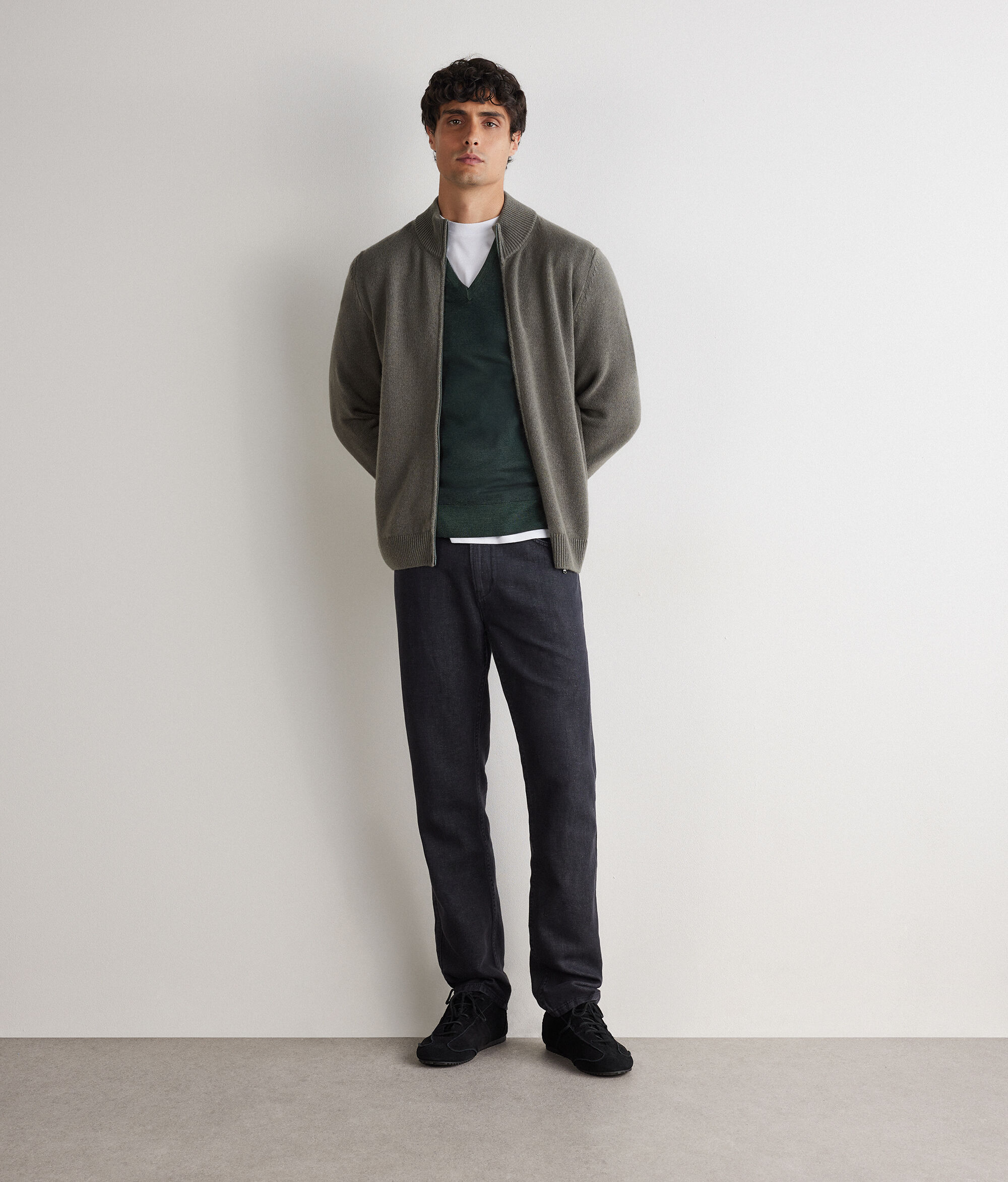Pull sans manches homme en cachemire ultra-fin