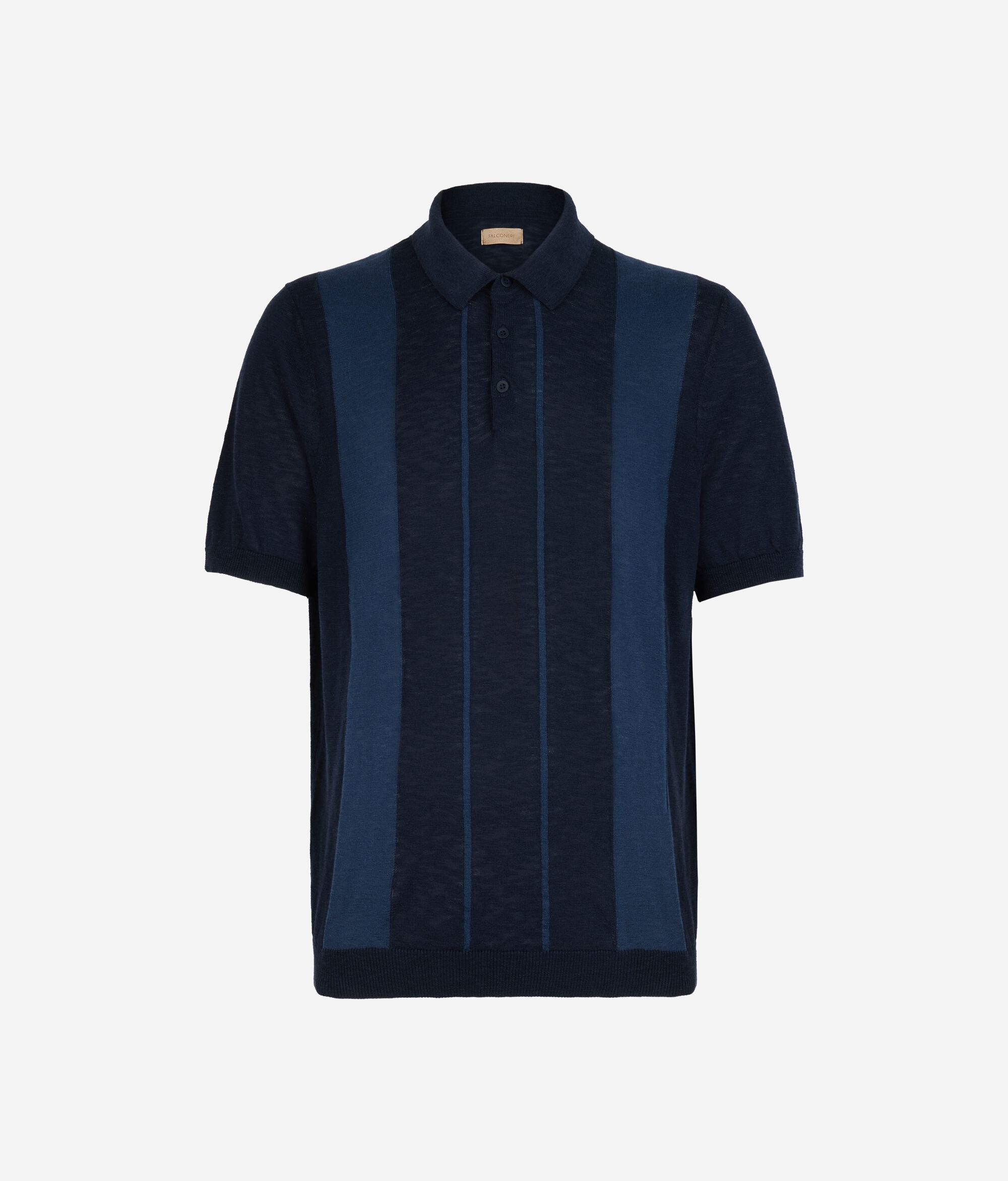 Поло из хлопка с оригинальной интарсией