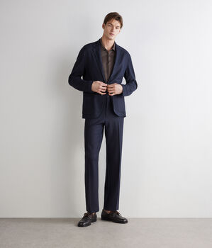 Cotton linen waffle jacket