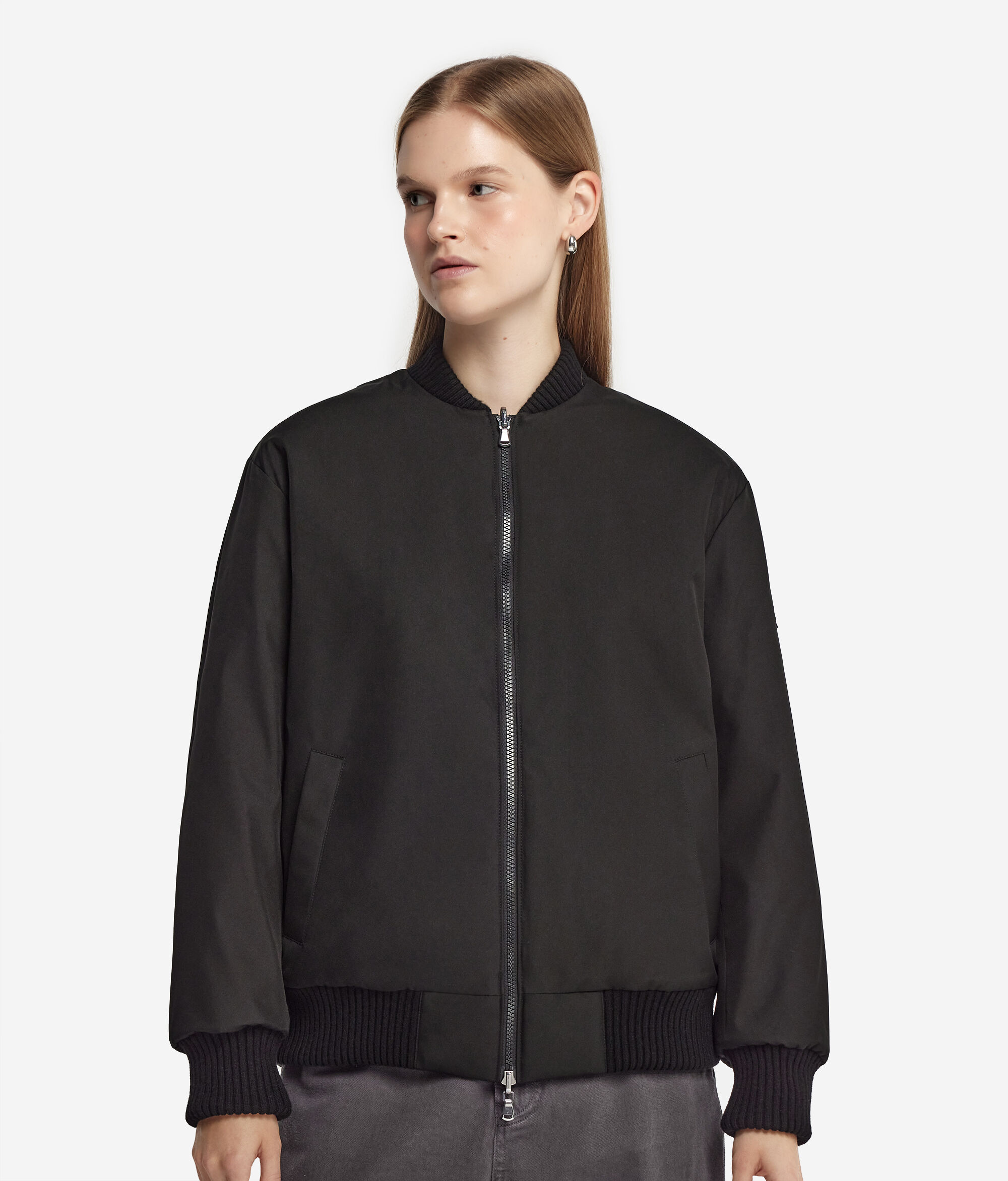 Двусторонний бомбер с подкладкой из кроличьего меха