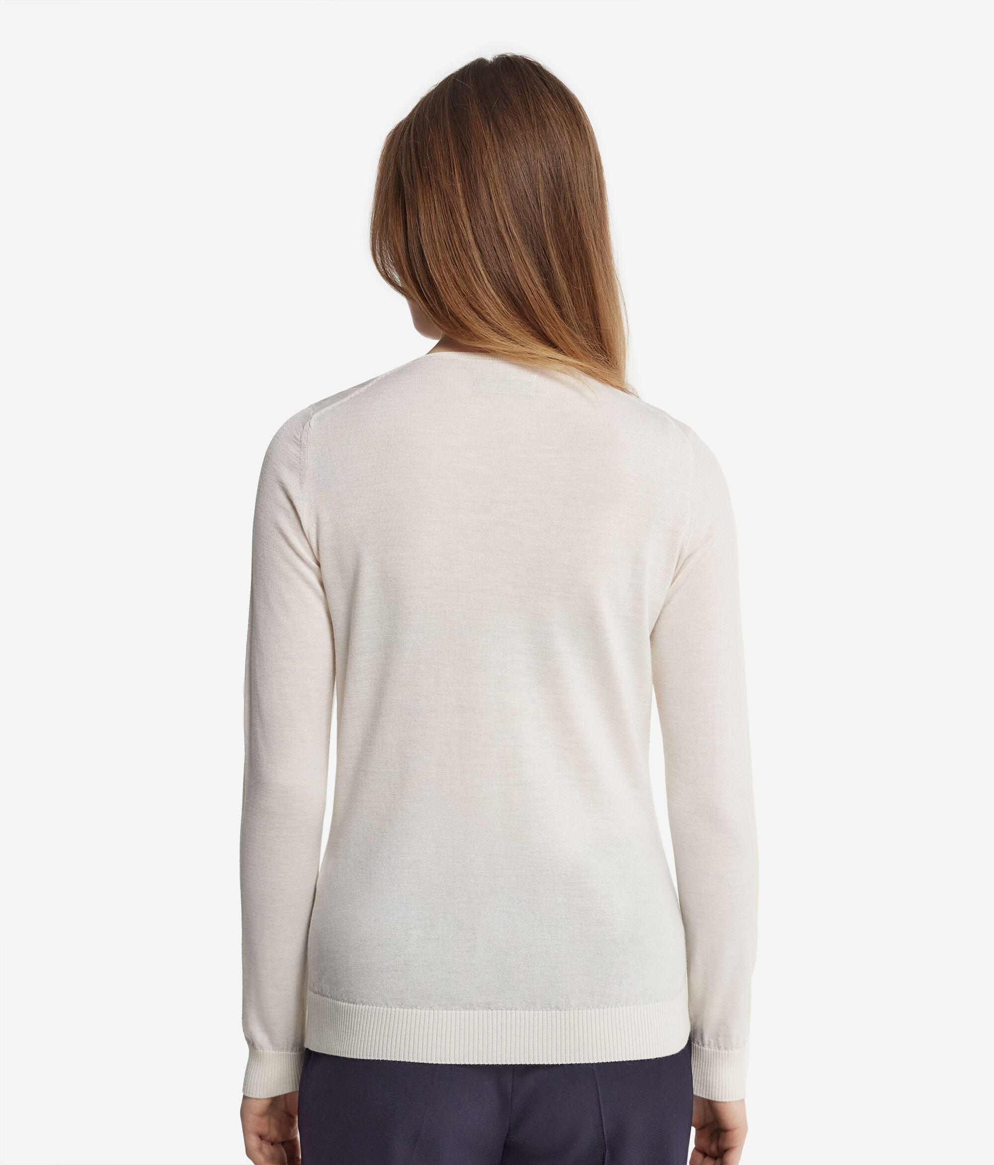 Pull à col V en cachemire ultra-fin