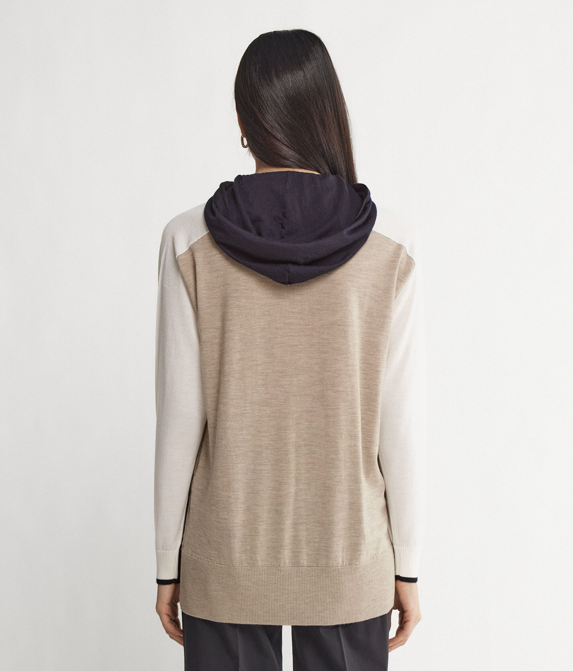 Felpa Zip Cashmere Color Block