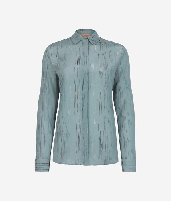 Блуза из принтованного шелка