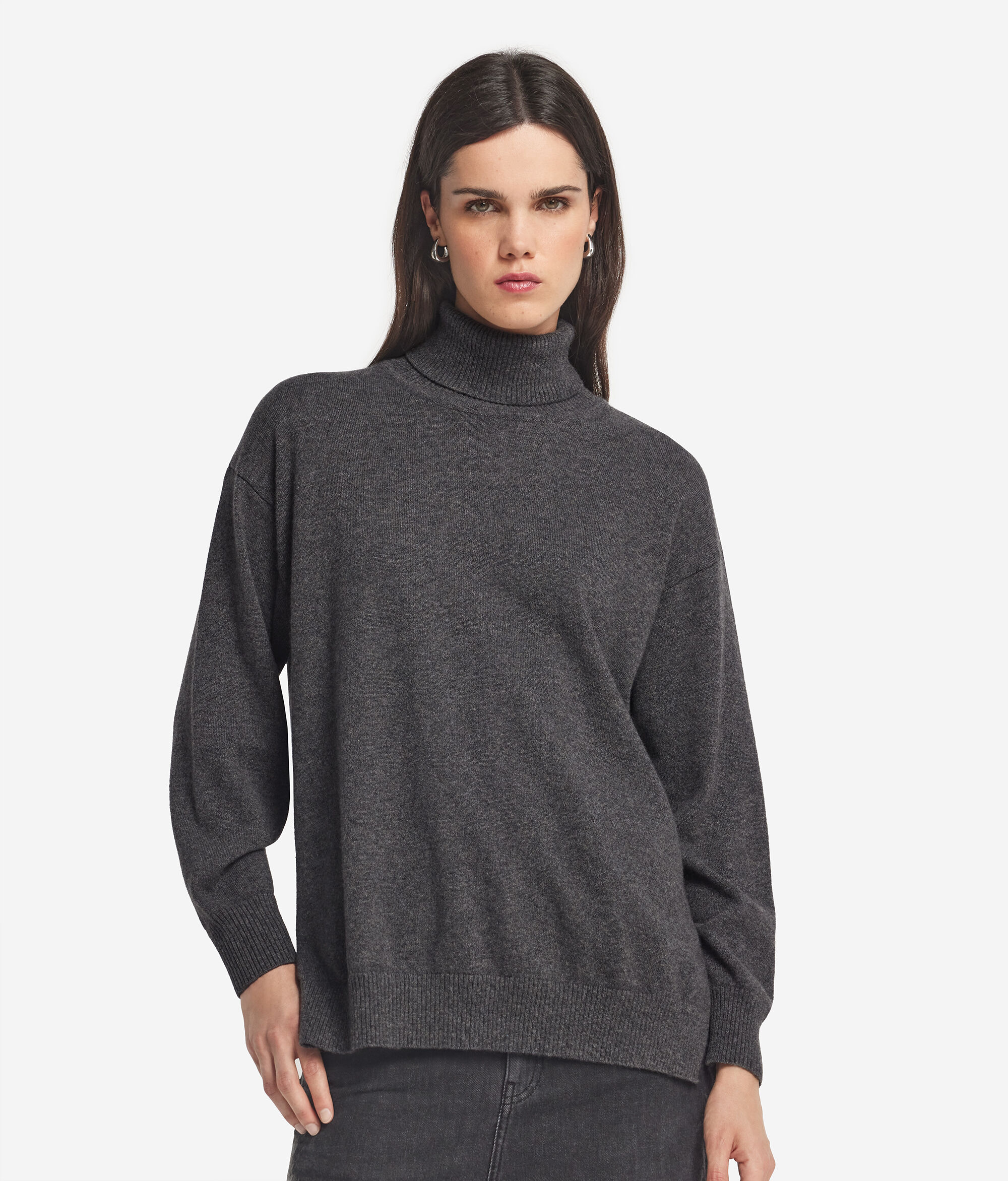 Ultrasoft Cashmere Turtleneck with Slits