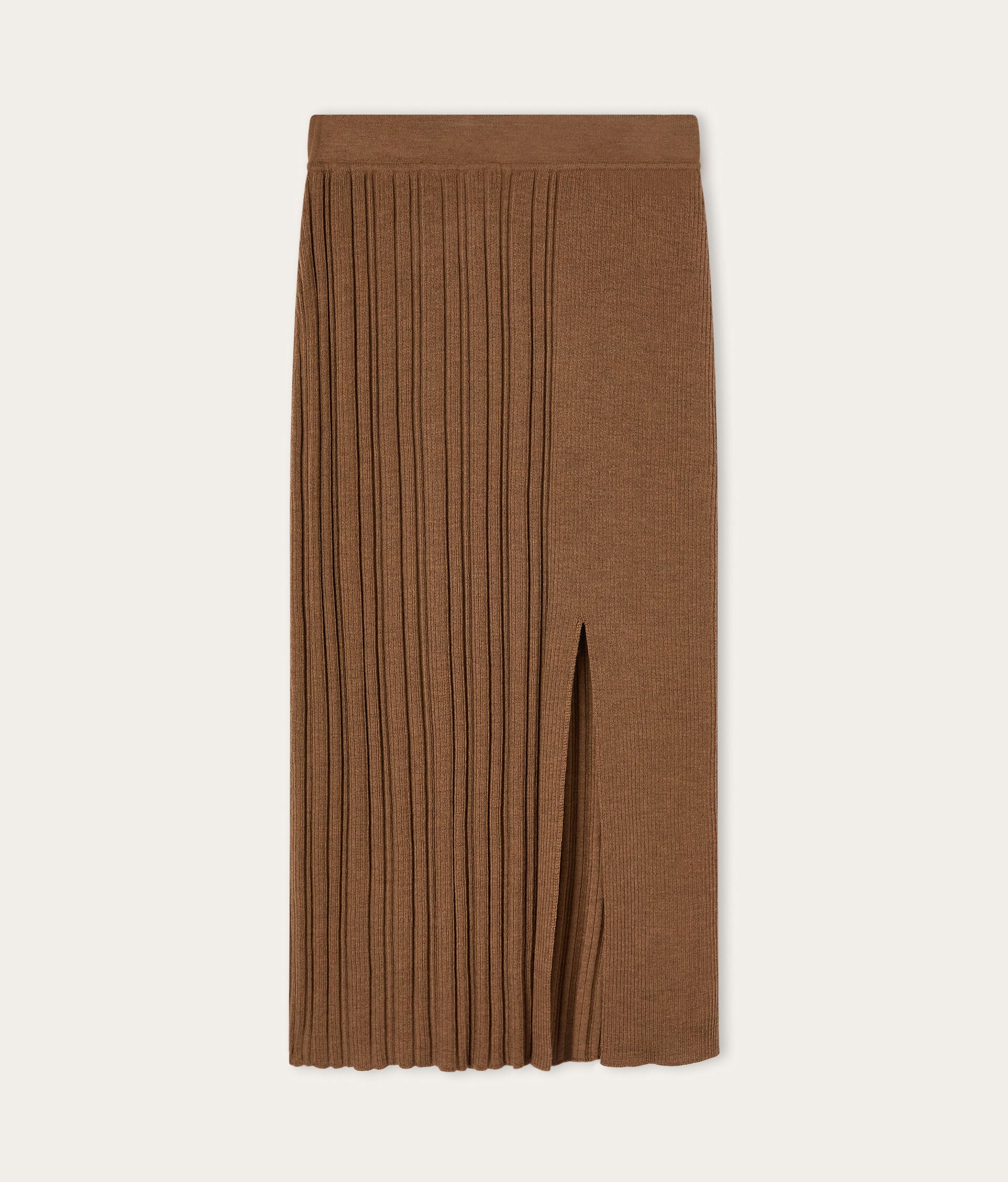 Ribbed wool skirt