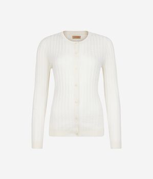 Ultrafine Cashmere Cable Knit Cardigan