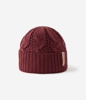 Čepice s copánkováním z vlny a lamé příze