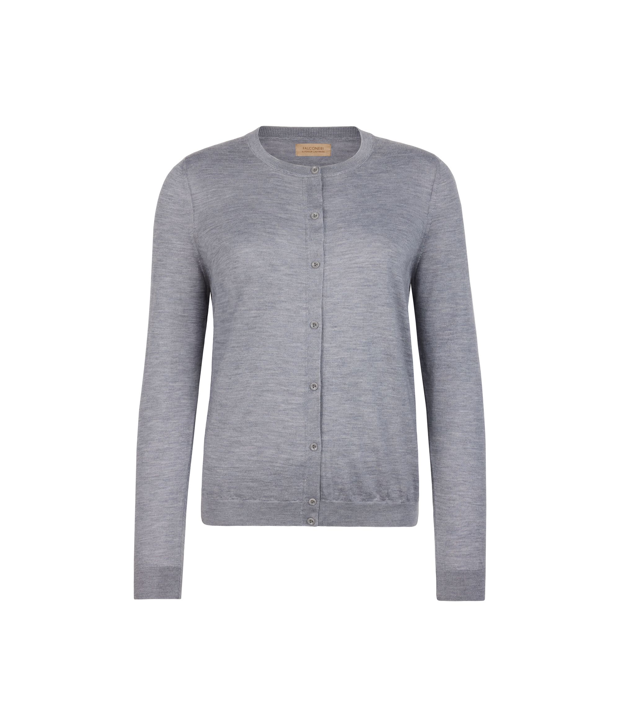 Golfino Girocollo in Cashmere Ultrafine Colore Grigio Melange