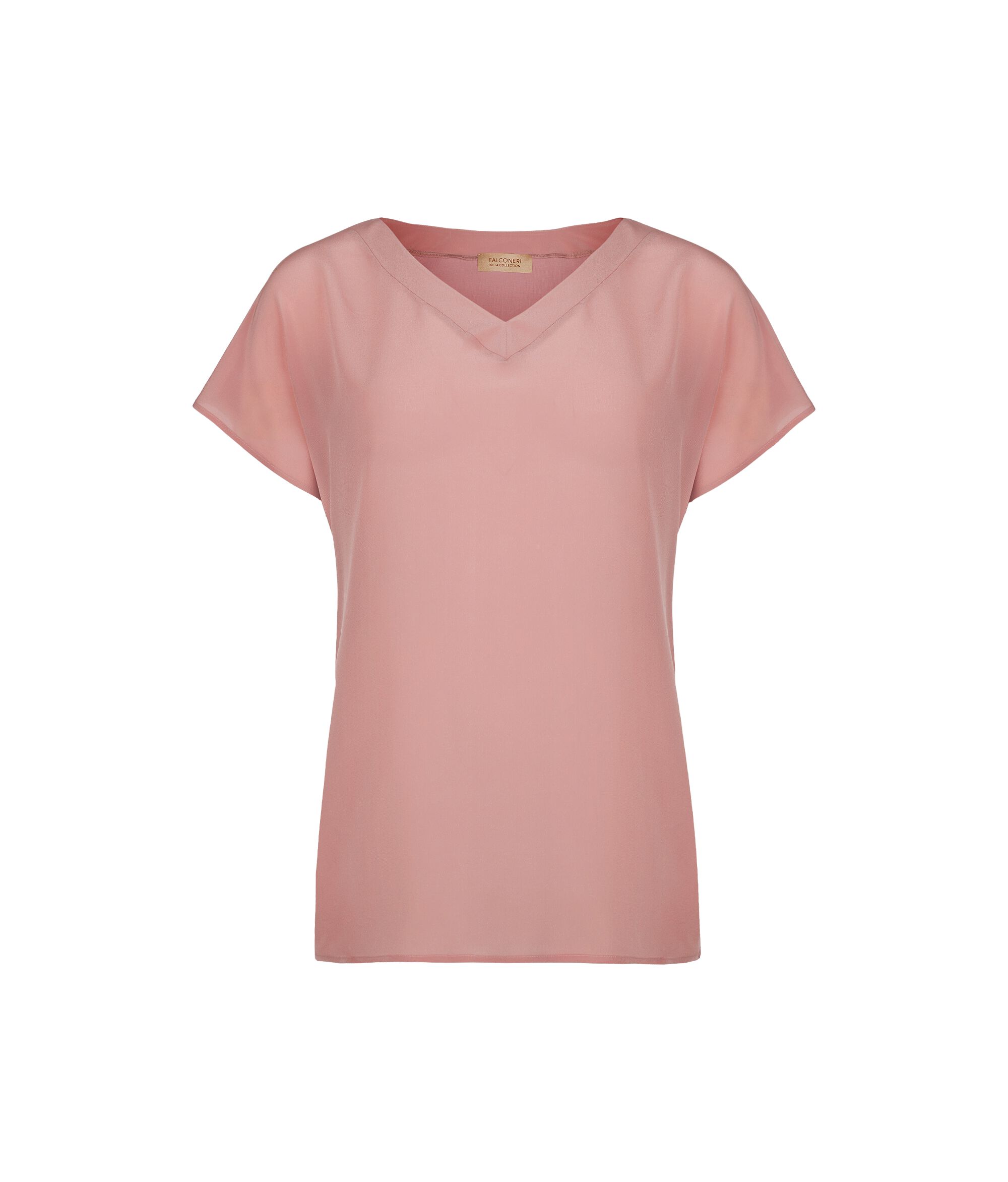V-Neck Silk Kimono T-Shirt