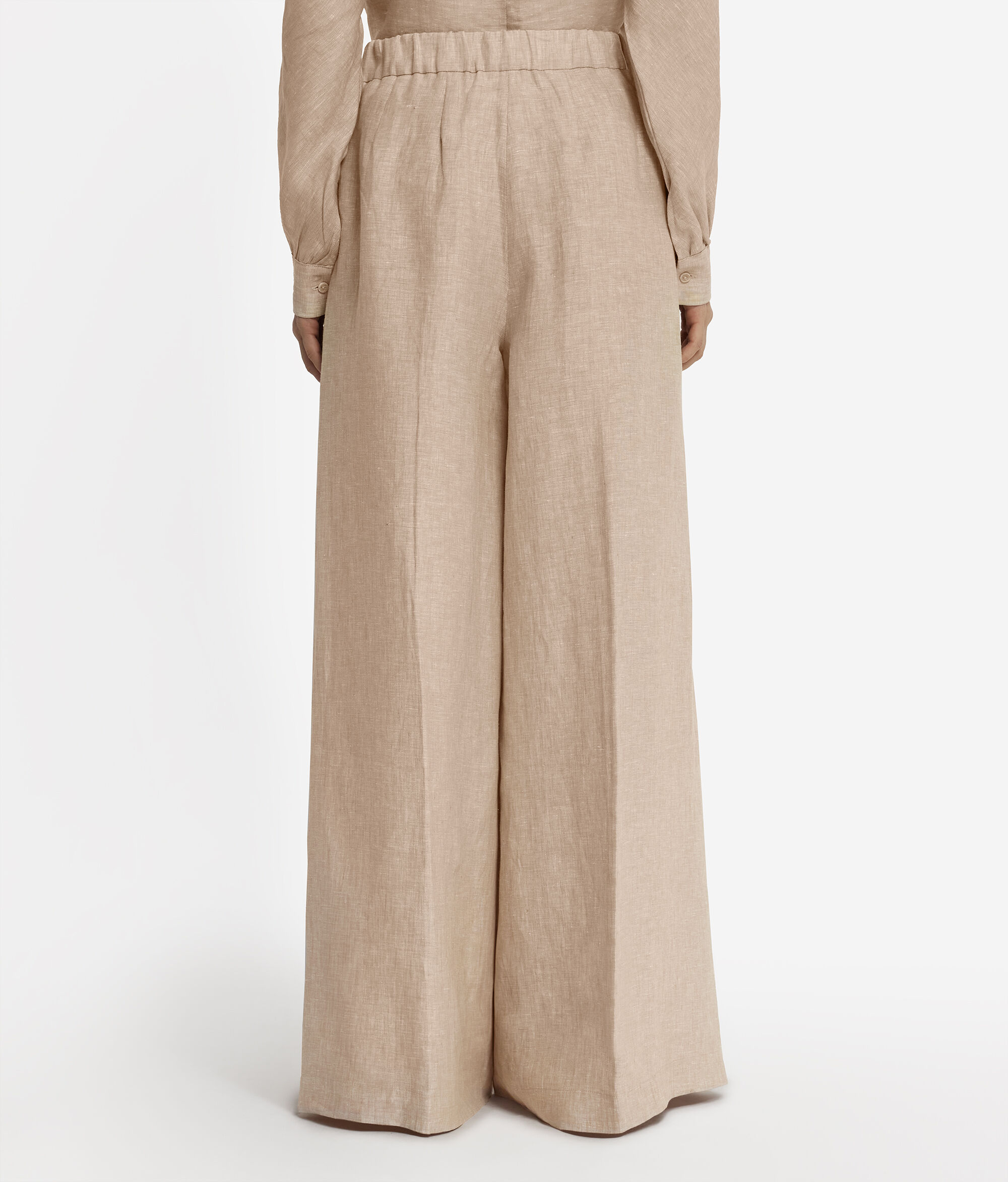 Брюки палаццо изо льна