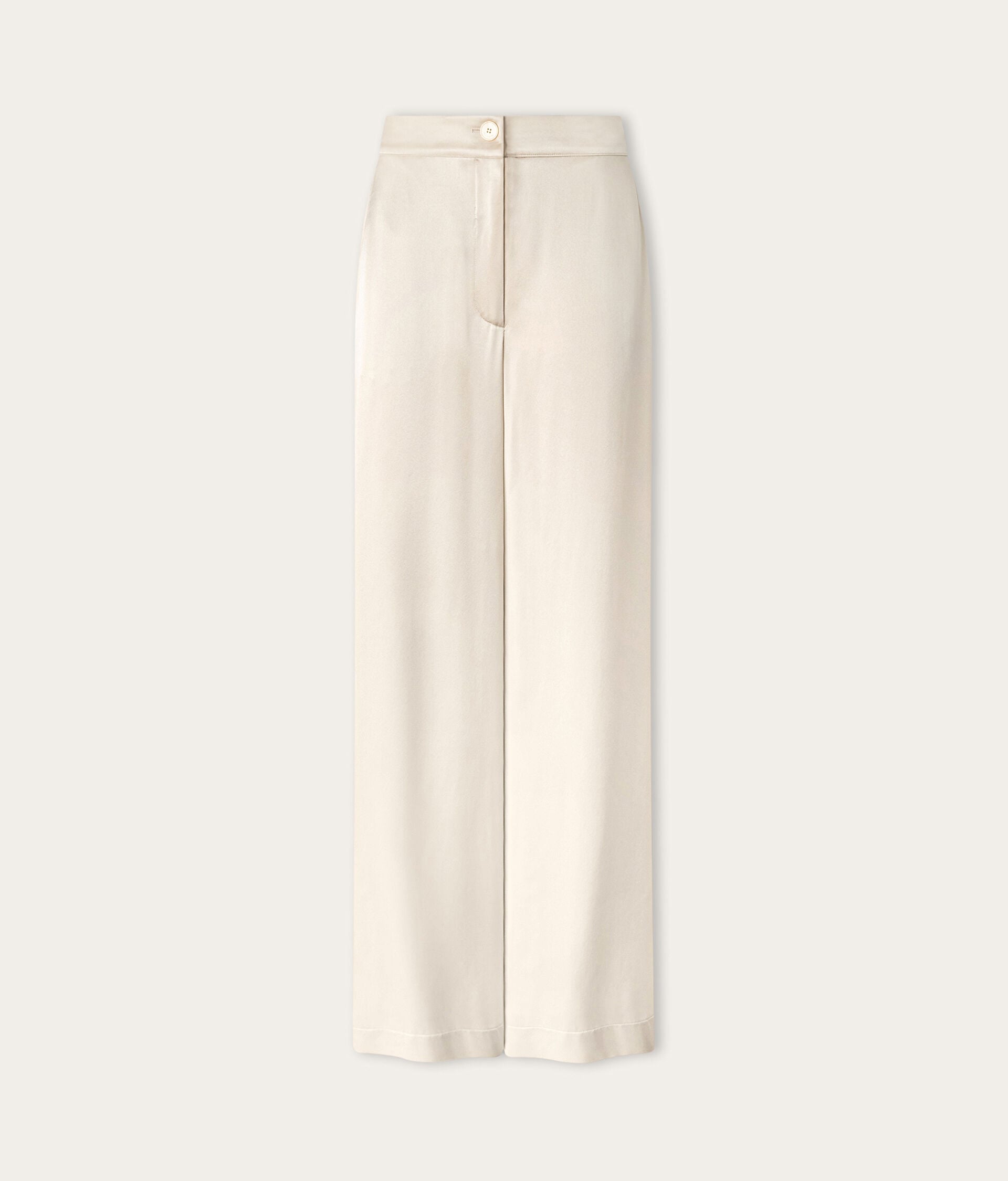 Pantalone palazzo in raso seta
