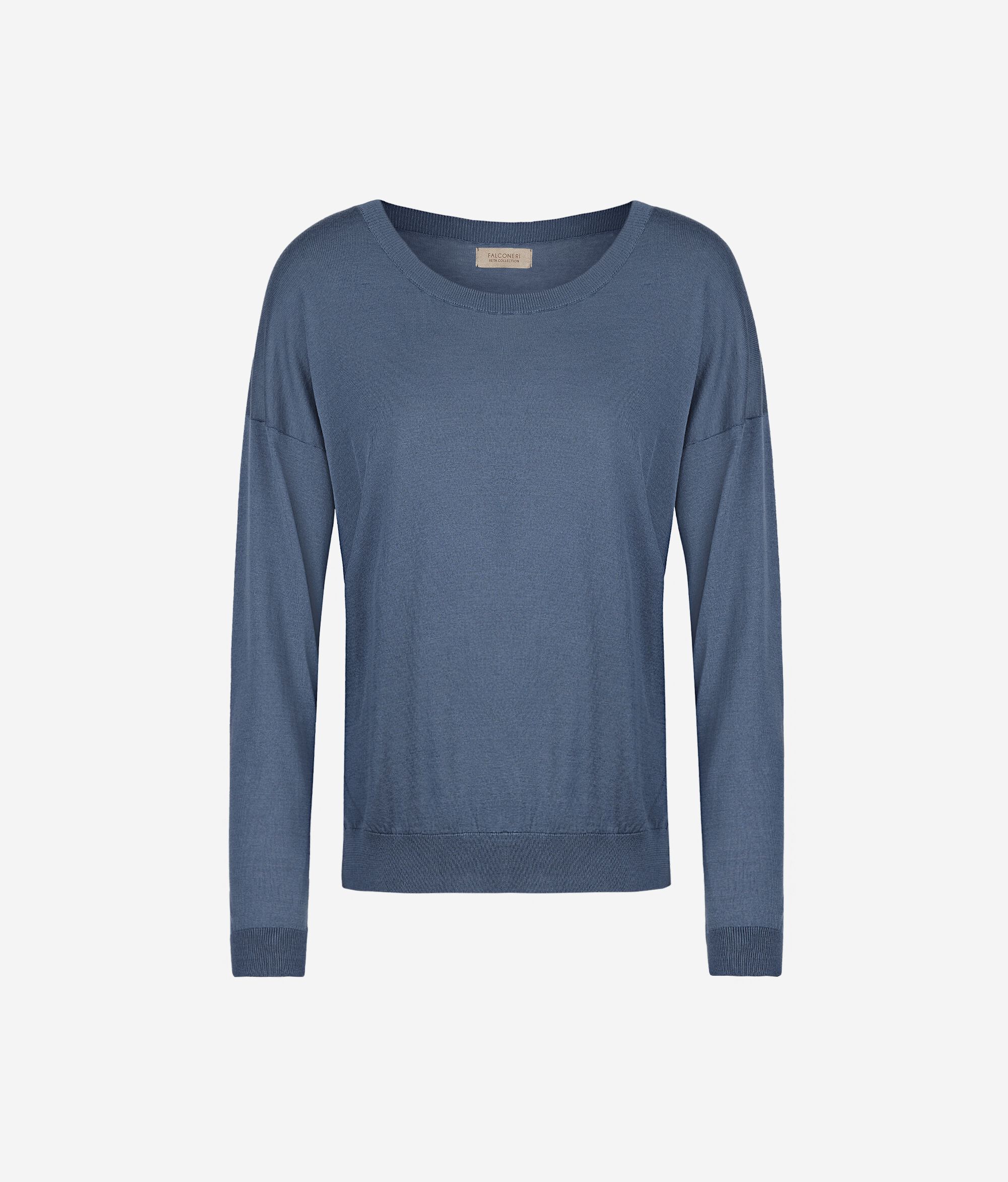 Silk and Cotton Round-Neck Jumper
