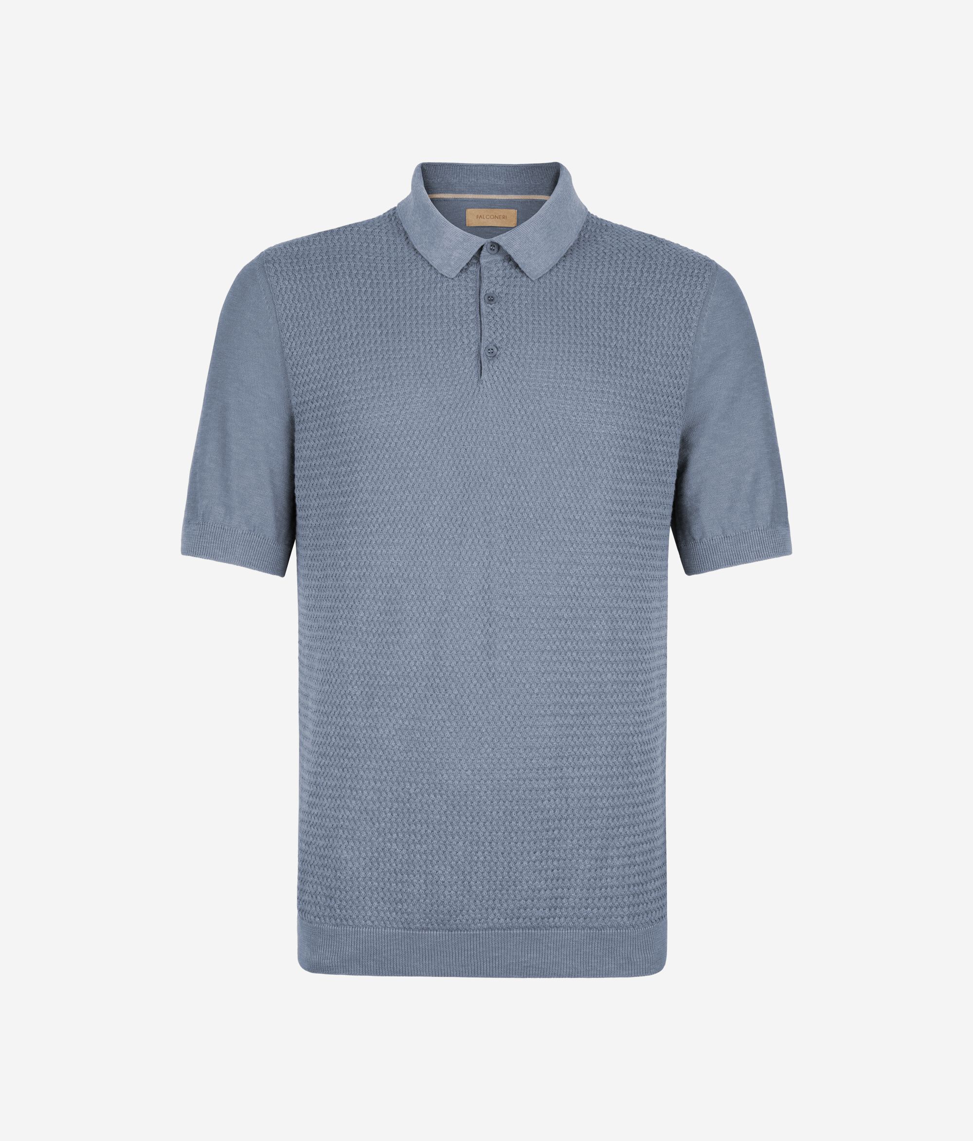 Poloshirt mit kurzen Ärmeln Panamabindung