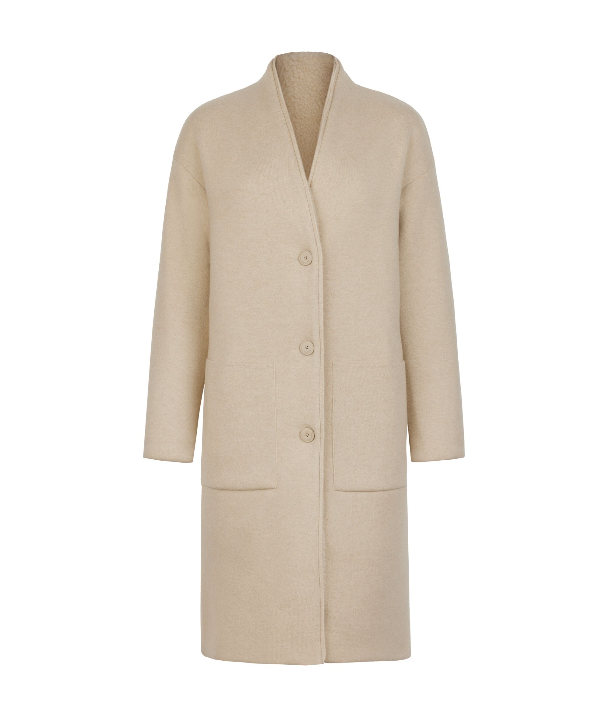 Reversible cashmere coat