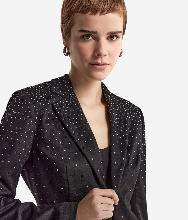 Жакет из кашемира со стразами