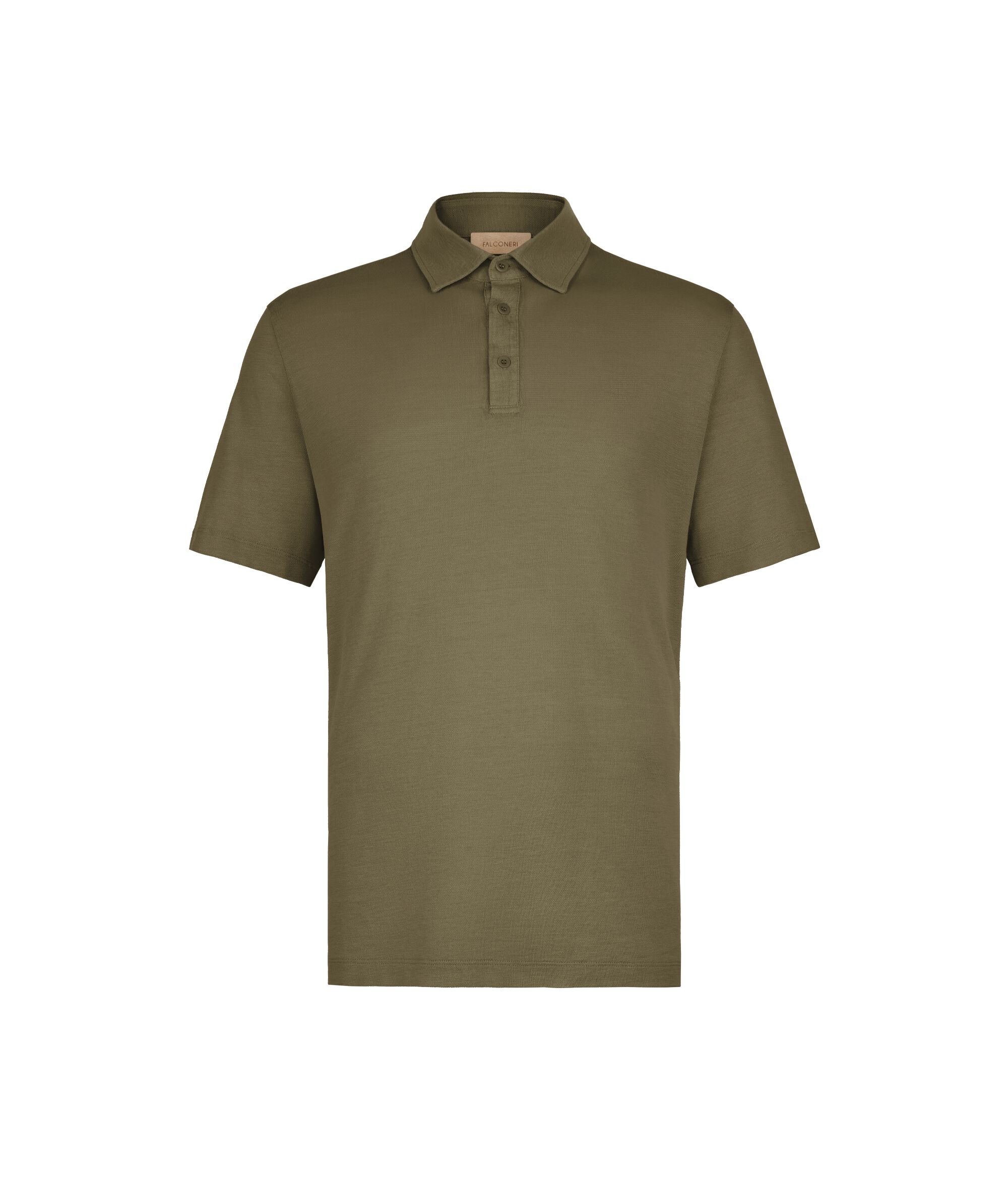 Silk and cotton piqué polo shirt