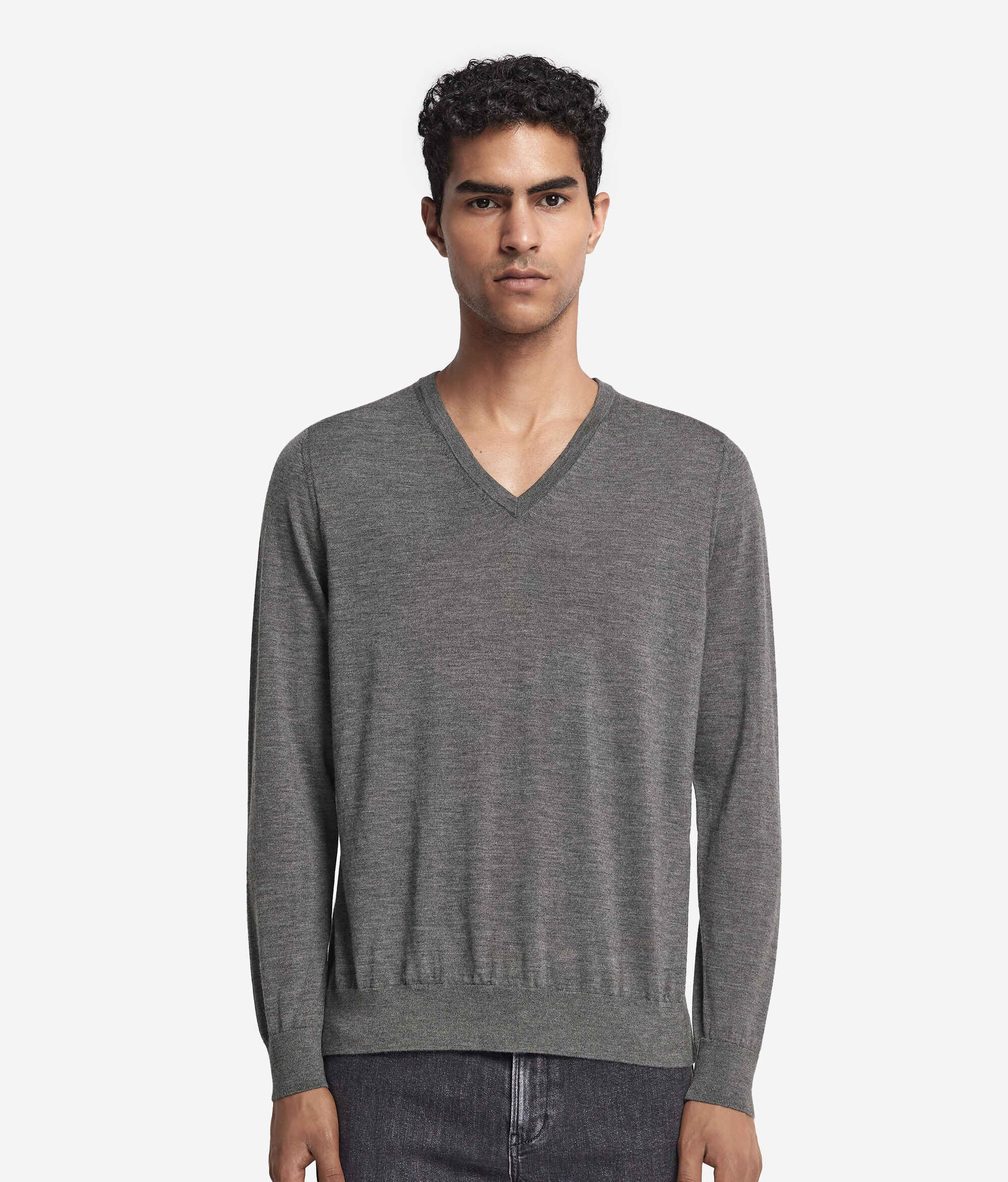 Herren-Pullover mit V-Ausschnitt aus Kaschmir Ultrafine