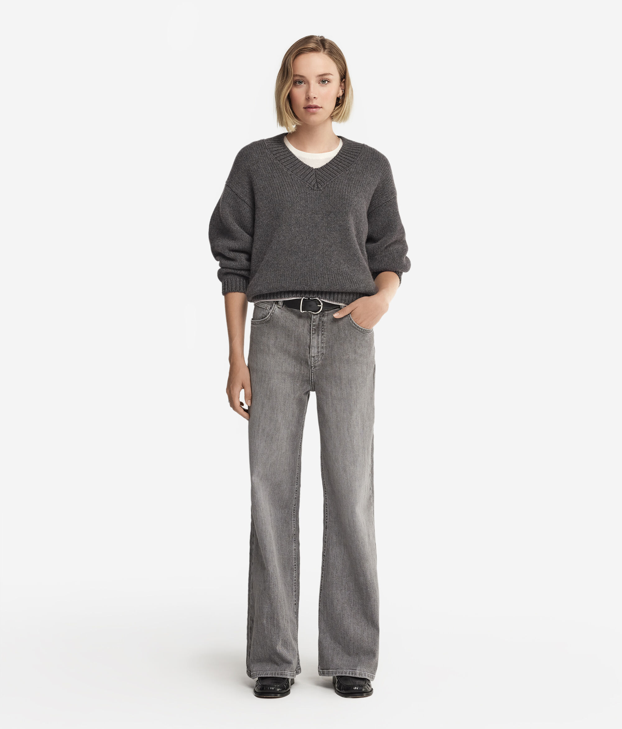 Ultrasoft Cashmere Tricot V-Neck Jumper