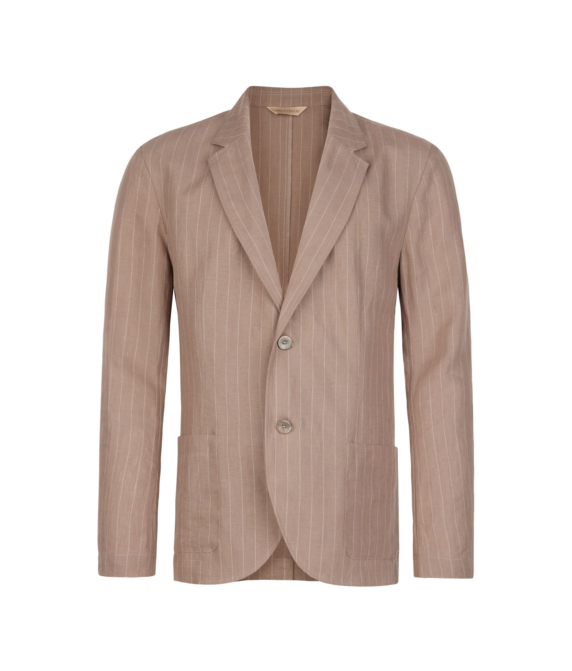 Veste en lin à fines rayures