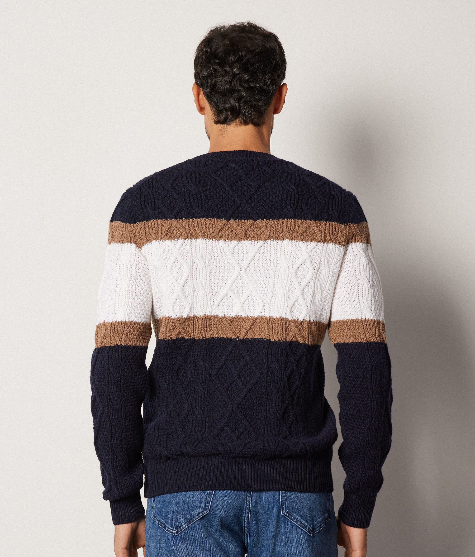 Pullover Girocollo Fisherman in Cashmere Ultrasoft