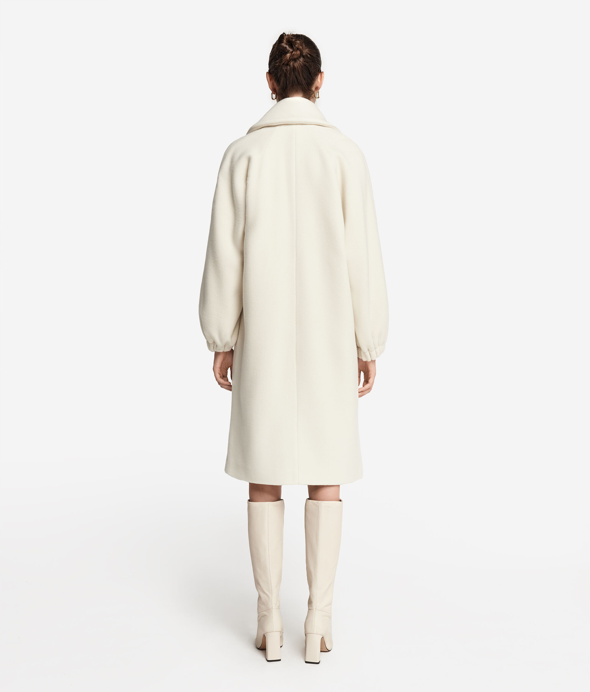 Cashmere Coat with Gathered Sleeves