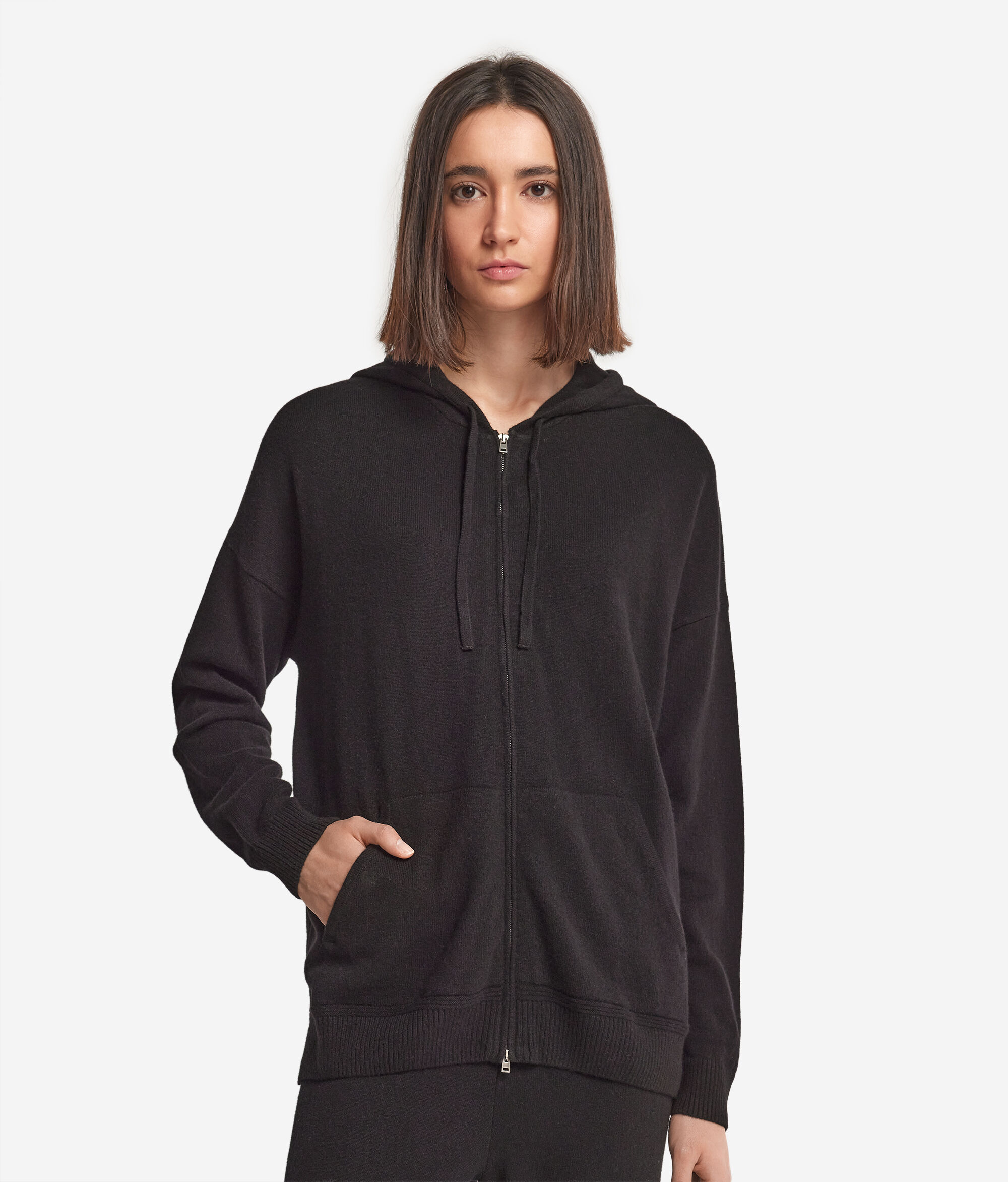Sweatshirt aus Kaschmir Ultrasoft mit Kapuze