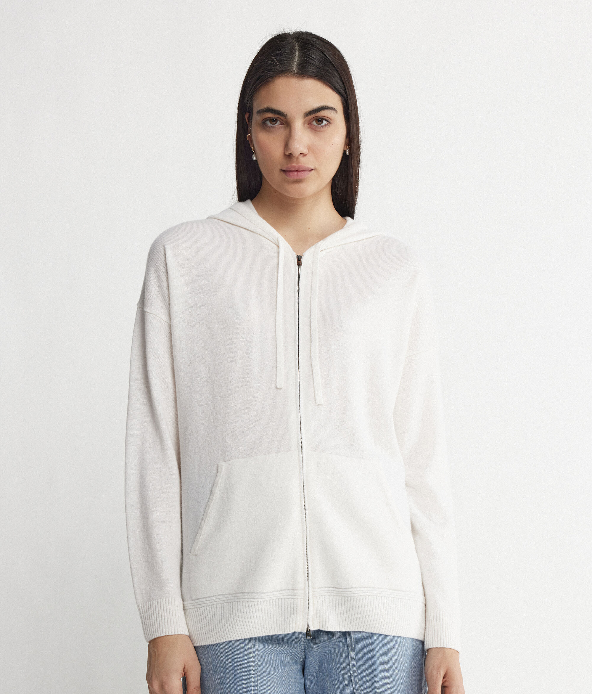 Sweatshirt aus Kaschmir Ultrasoft mit Kapuze