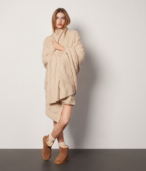 Decke aus Kaschmir mit Zopfmuster