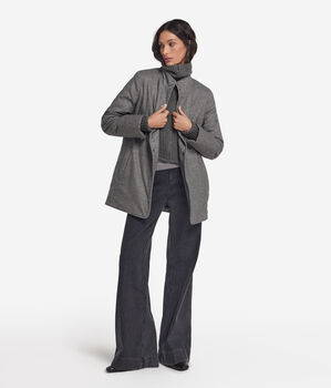 Πουπουλένιο μπουφάν από μετάξι και cashmere