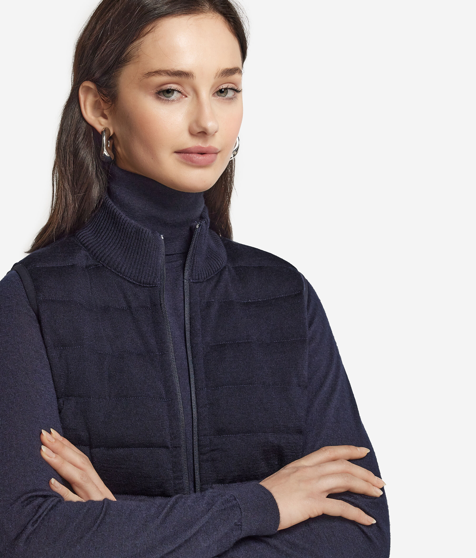 Plumífero con cashmere reversible