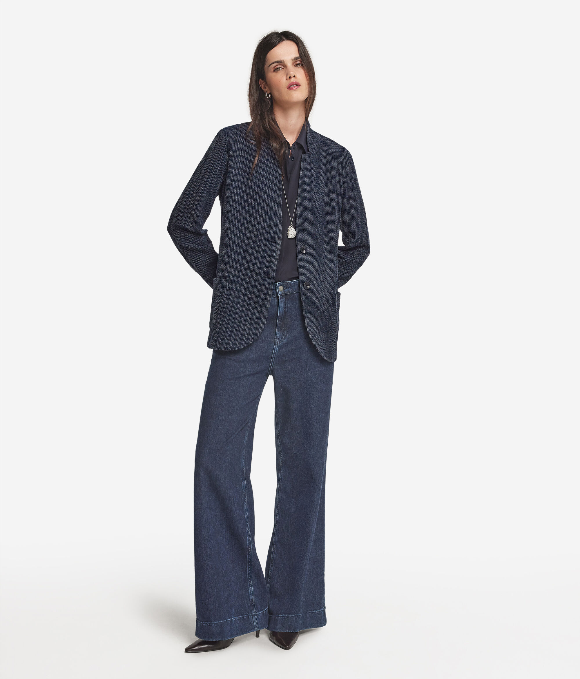 Maskuliner Mouliné-Blazer