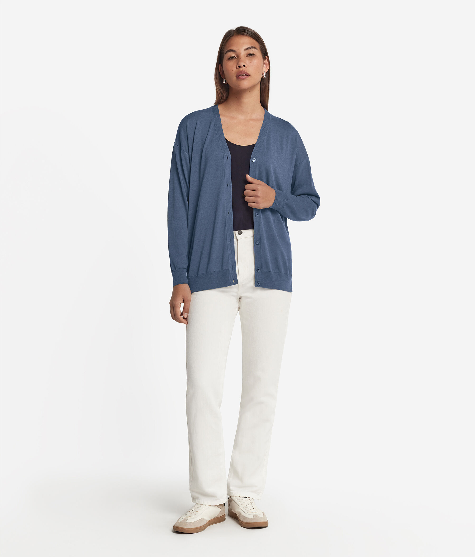 Μακρυμάνικη Ζακέτα από Silk Cotton