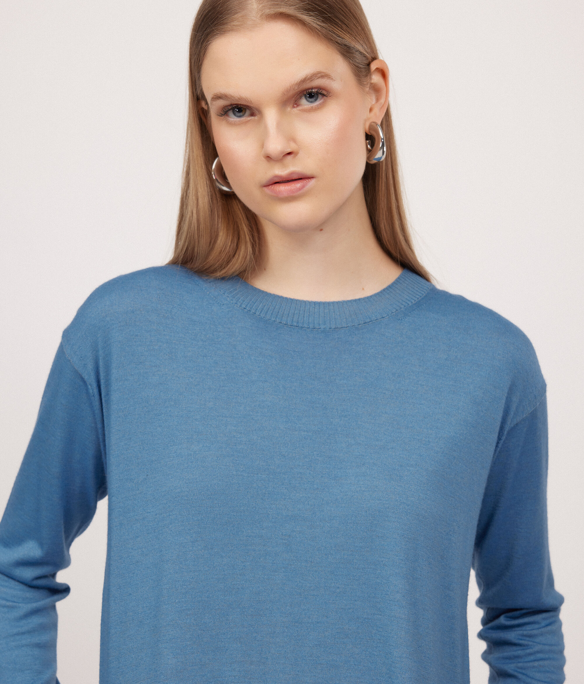 Maglia Girocollo in Cashmere con spacchi