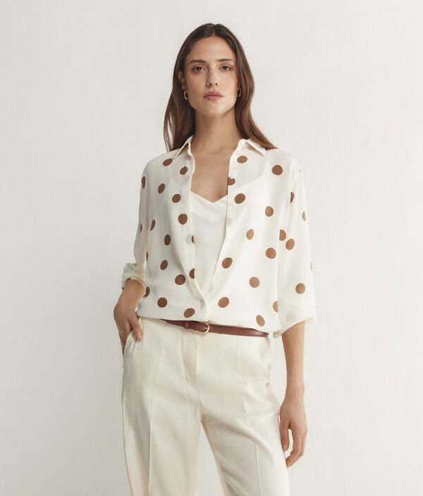 Camicia Lunga Seta Stampata