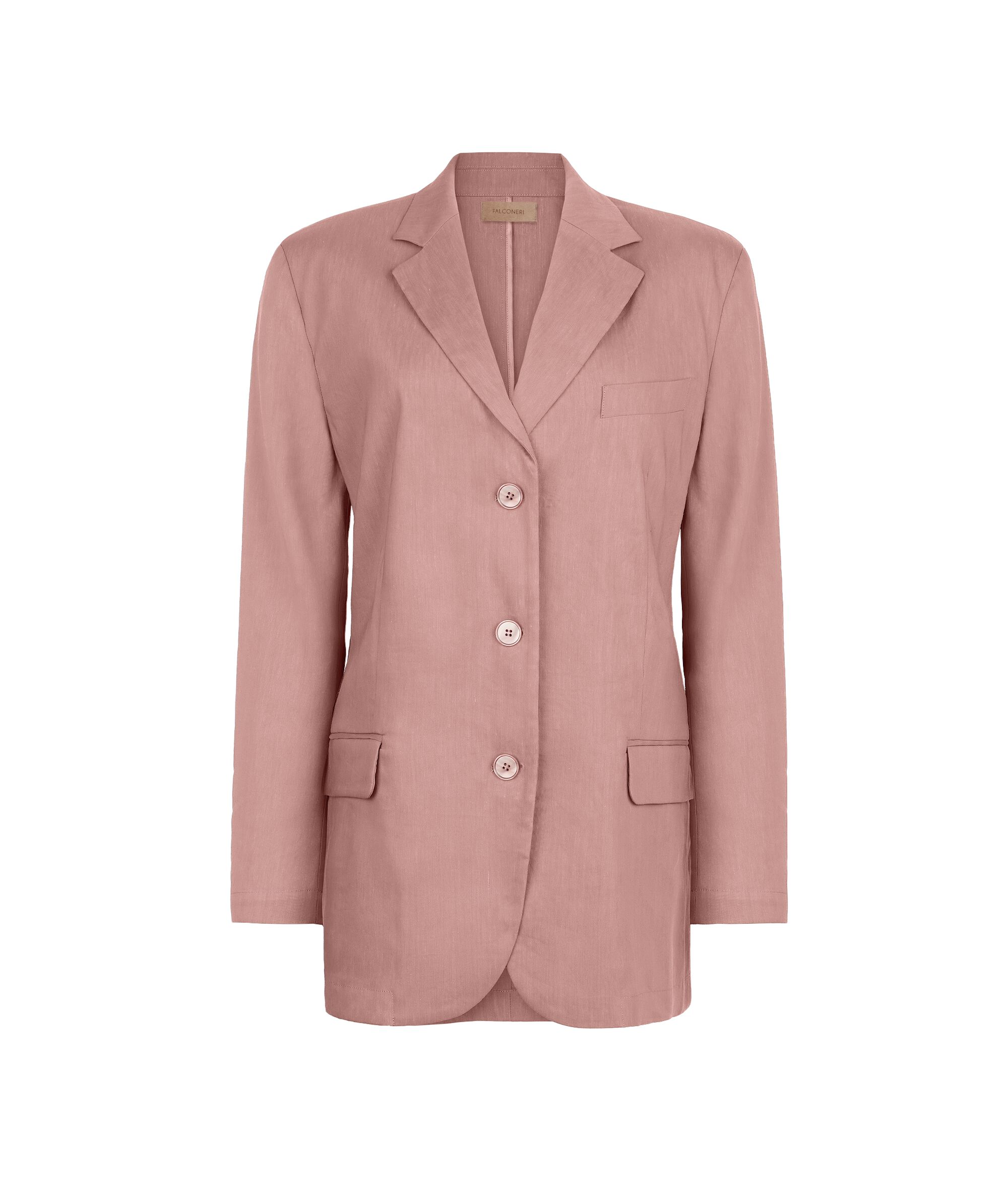 Blazer en lin et viscose