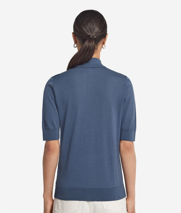 Джемпер-поло из шелка и хлопка