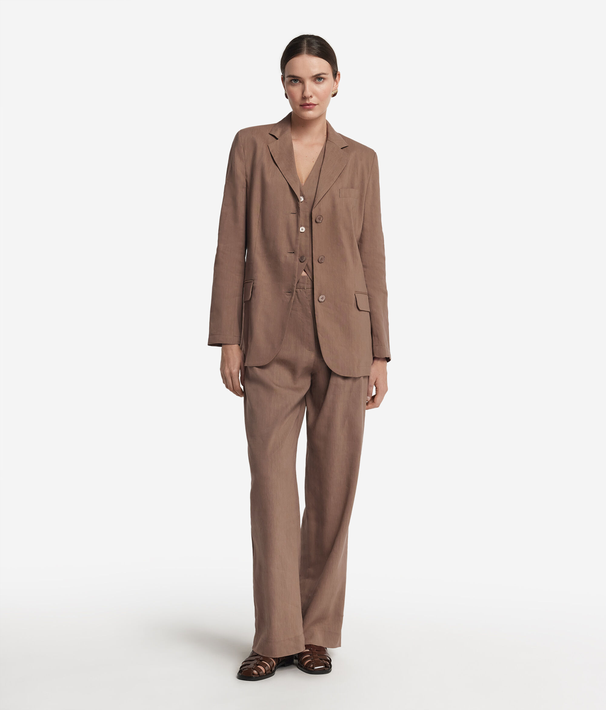 Пиджак изо льна и вискозы