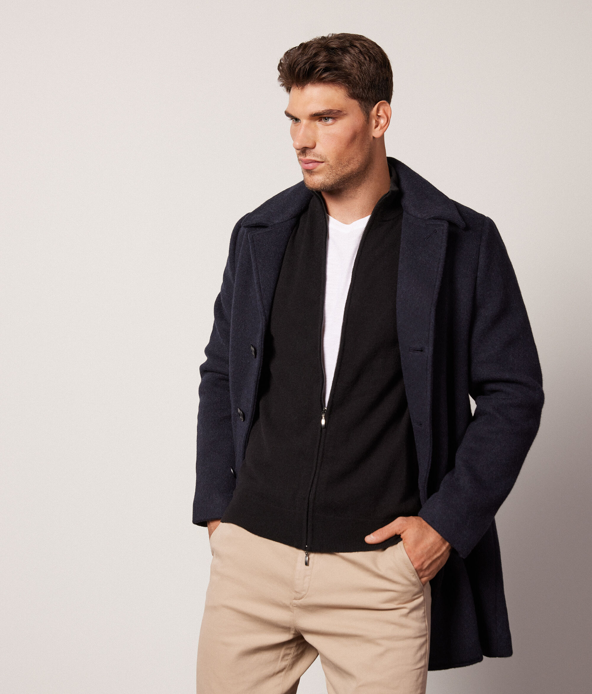 Cardigan mit durchgehendem Reißverschluss aus Kaschmir Ultrasoft