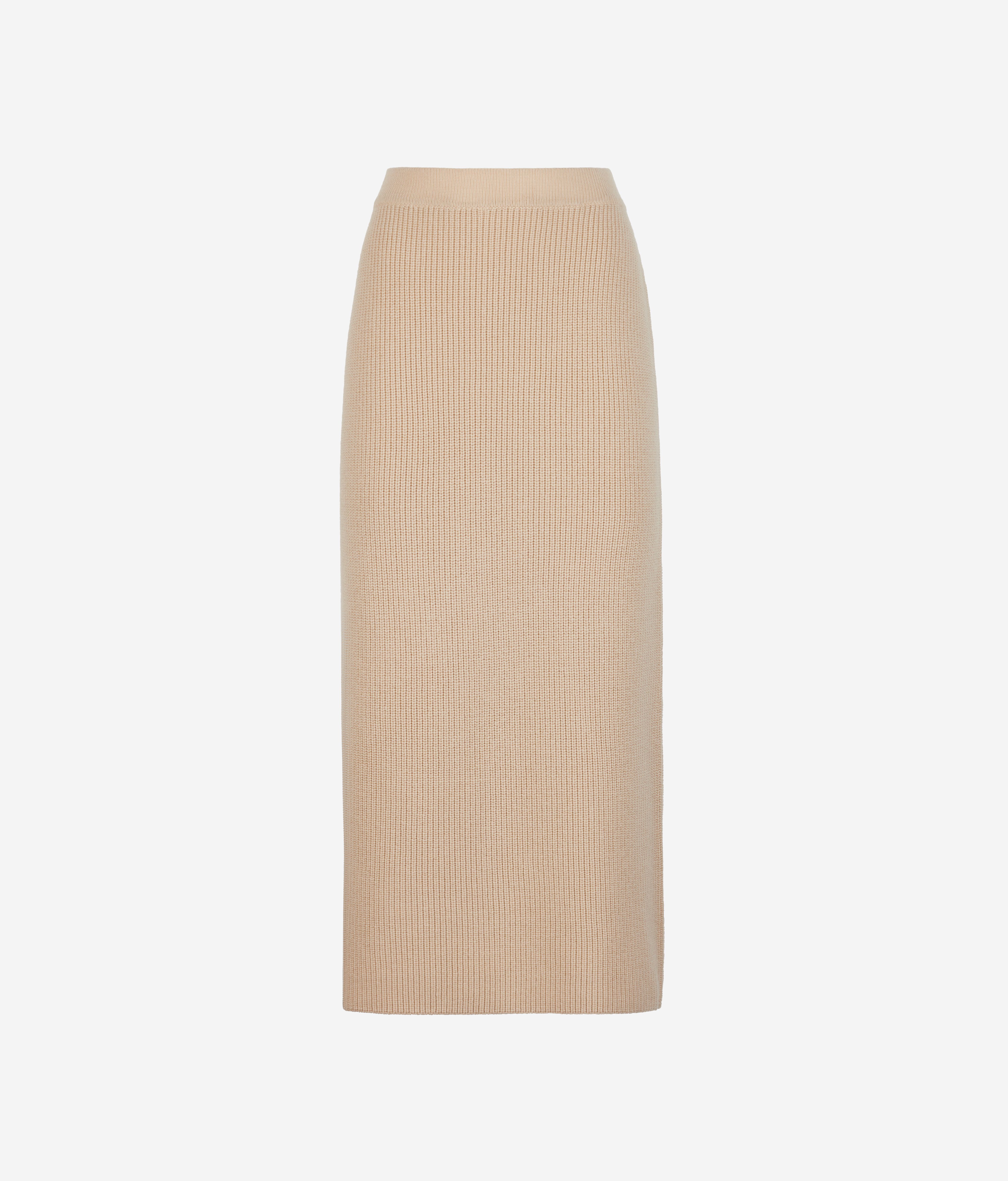 Ribbed wool skirt