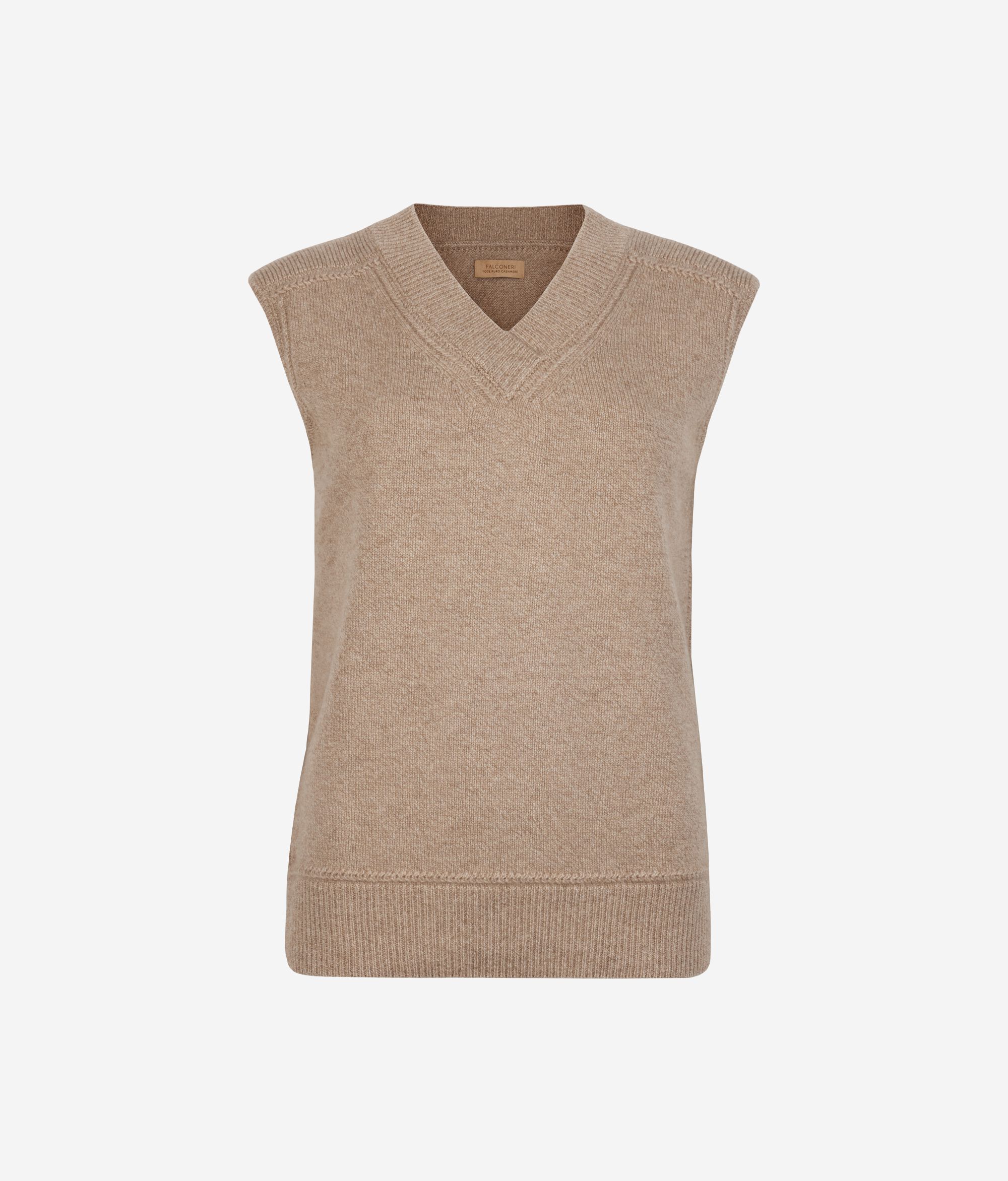 Жилет из ультрамягкого неокрашенного кашемира