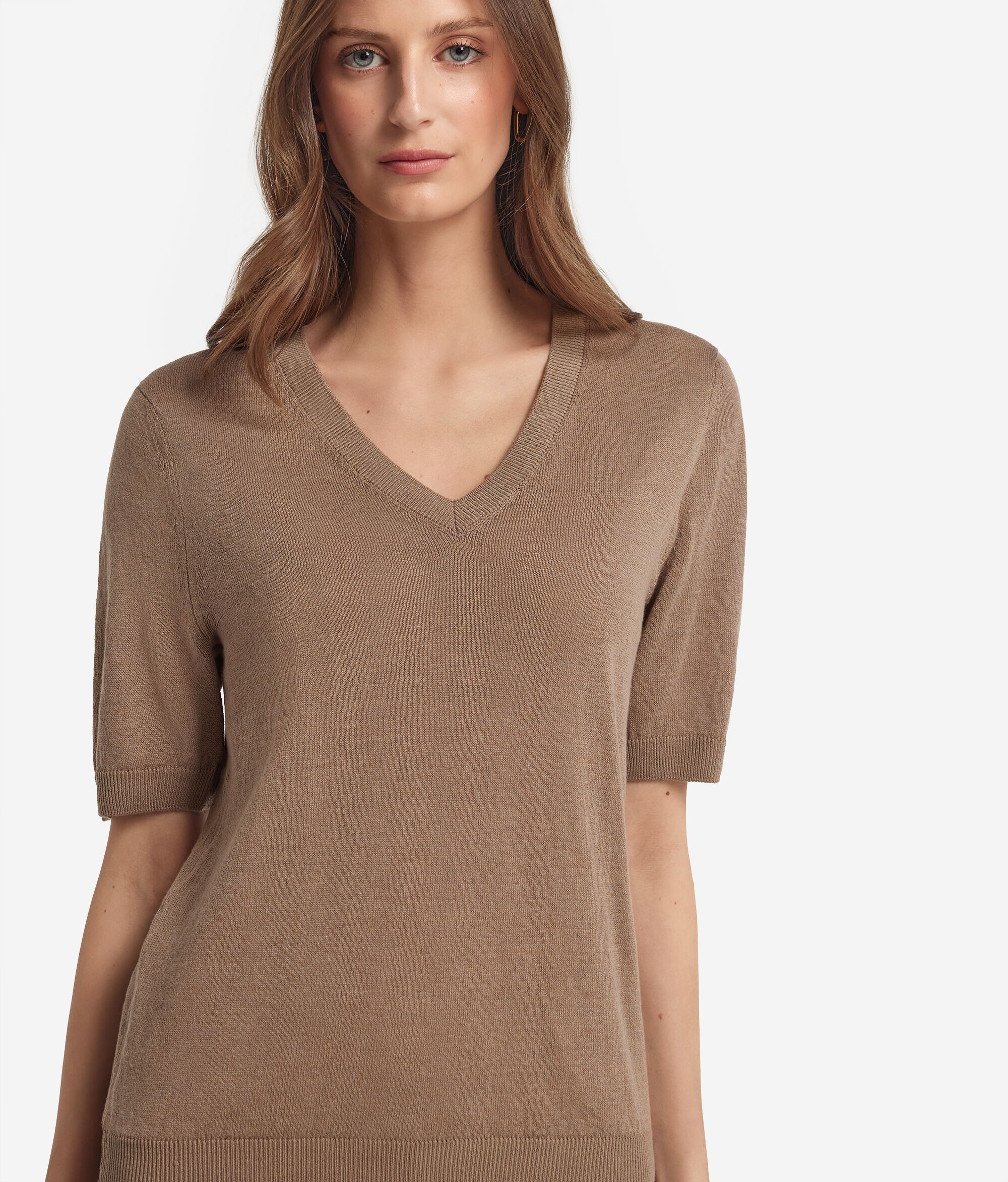 Джемпер изо льна и хлопка