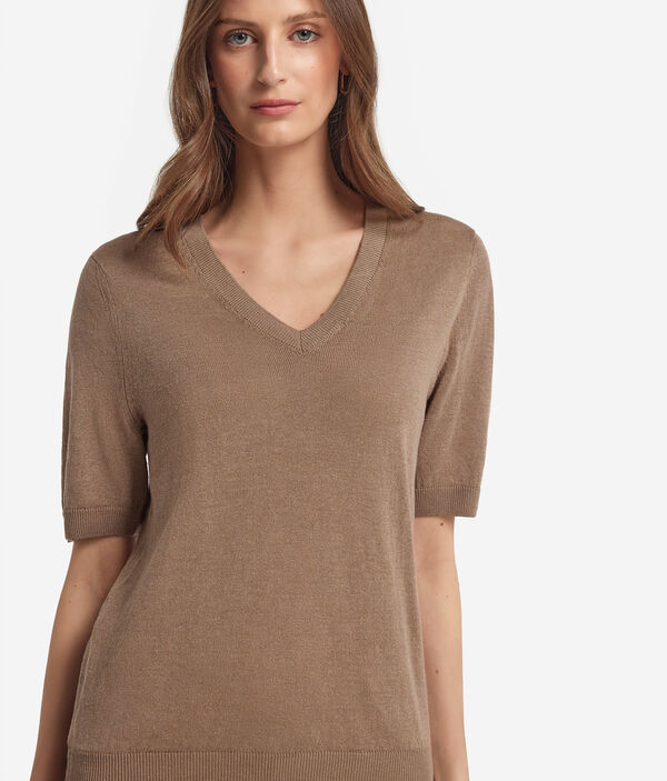 Джемпер изо льна и хлопка