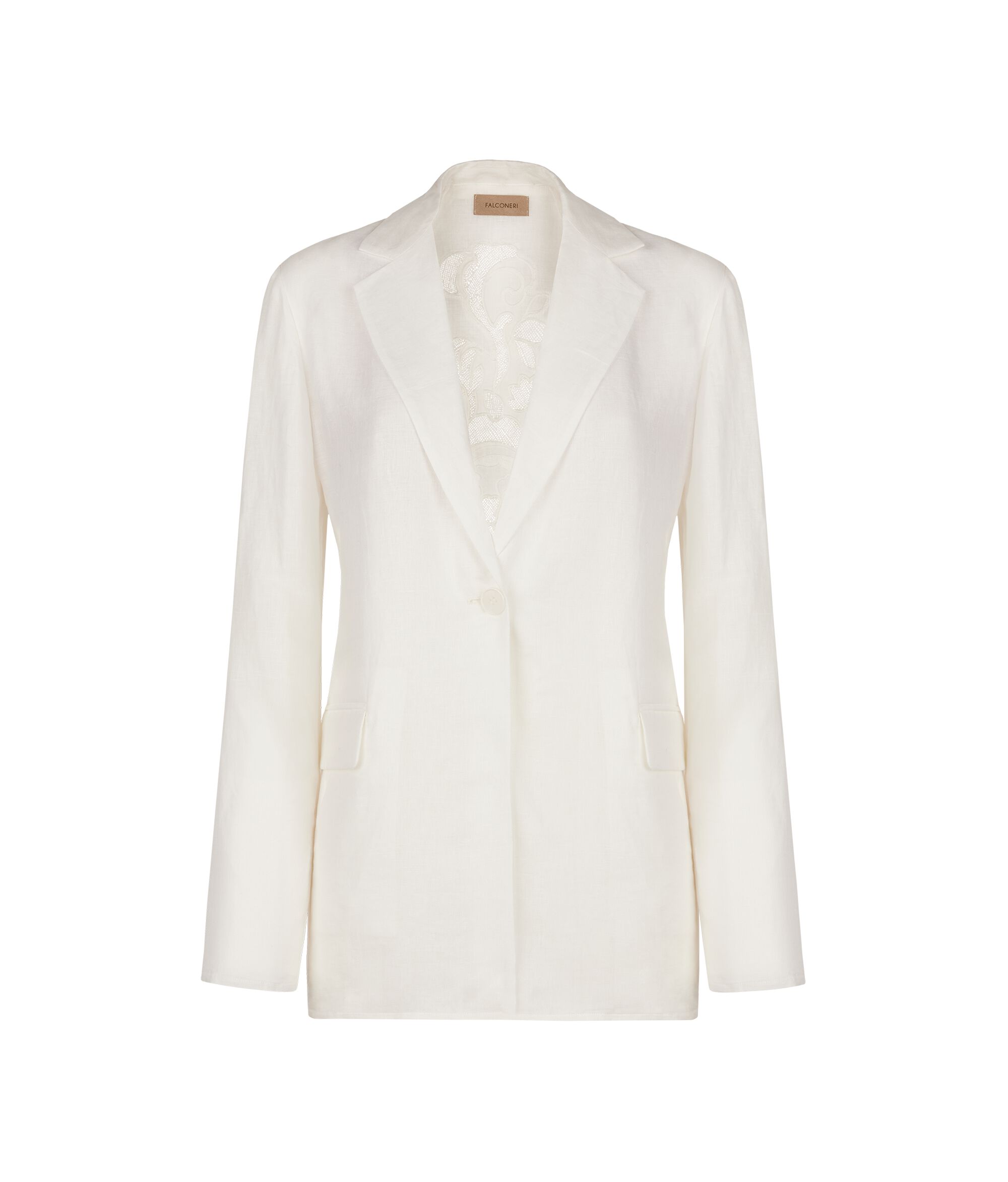 Veste brodée en lin