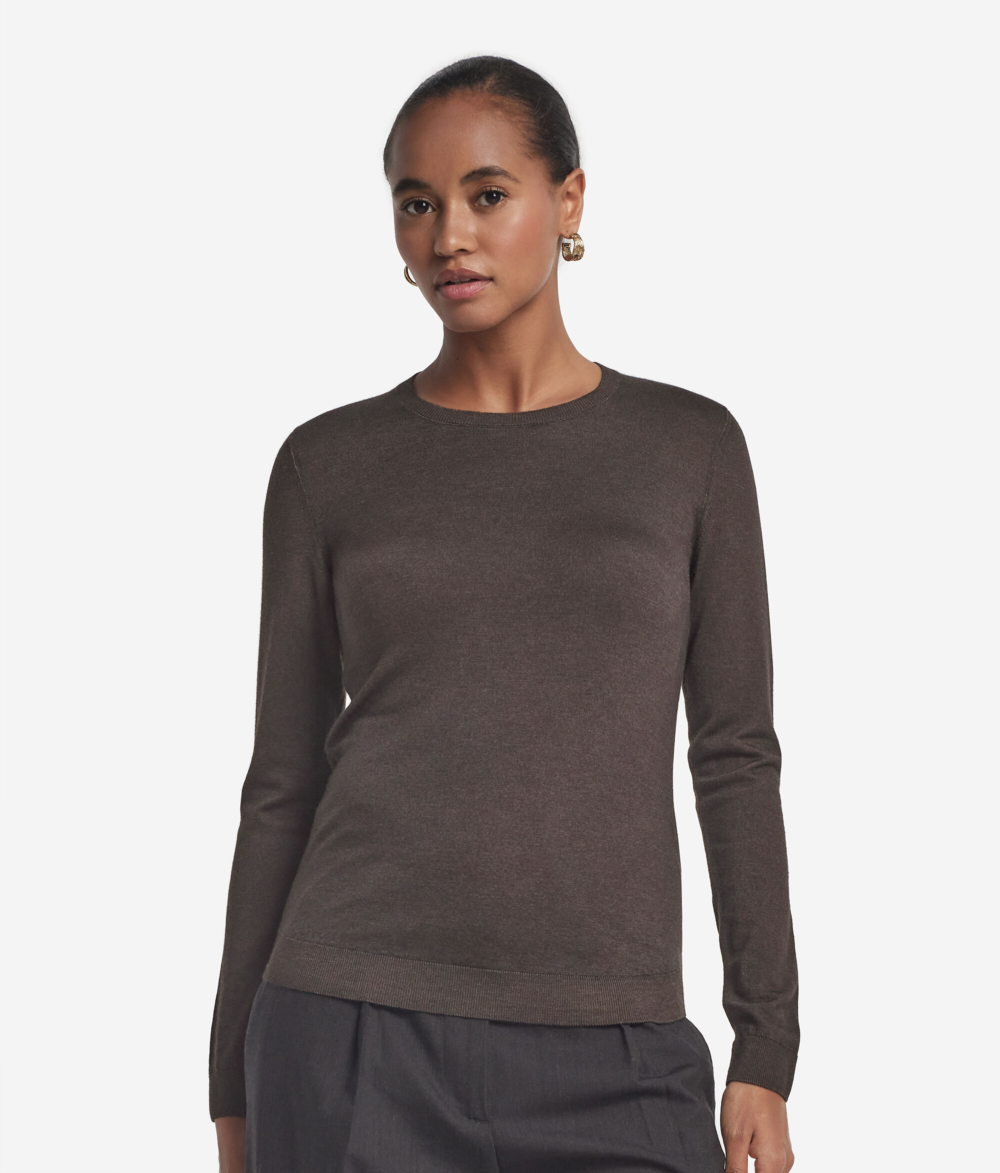 Ultrafine Cashmere Bisiklet Yaka Kazak