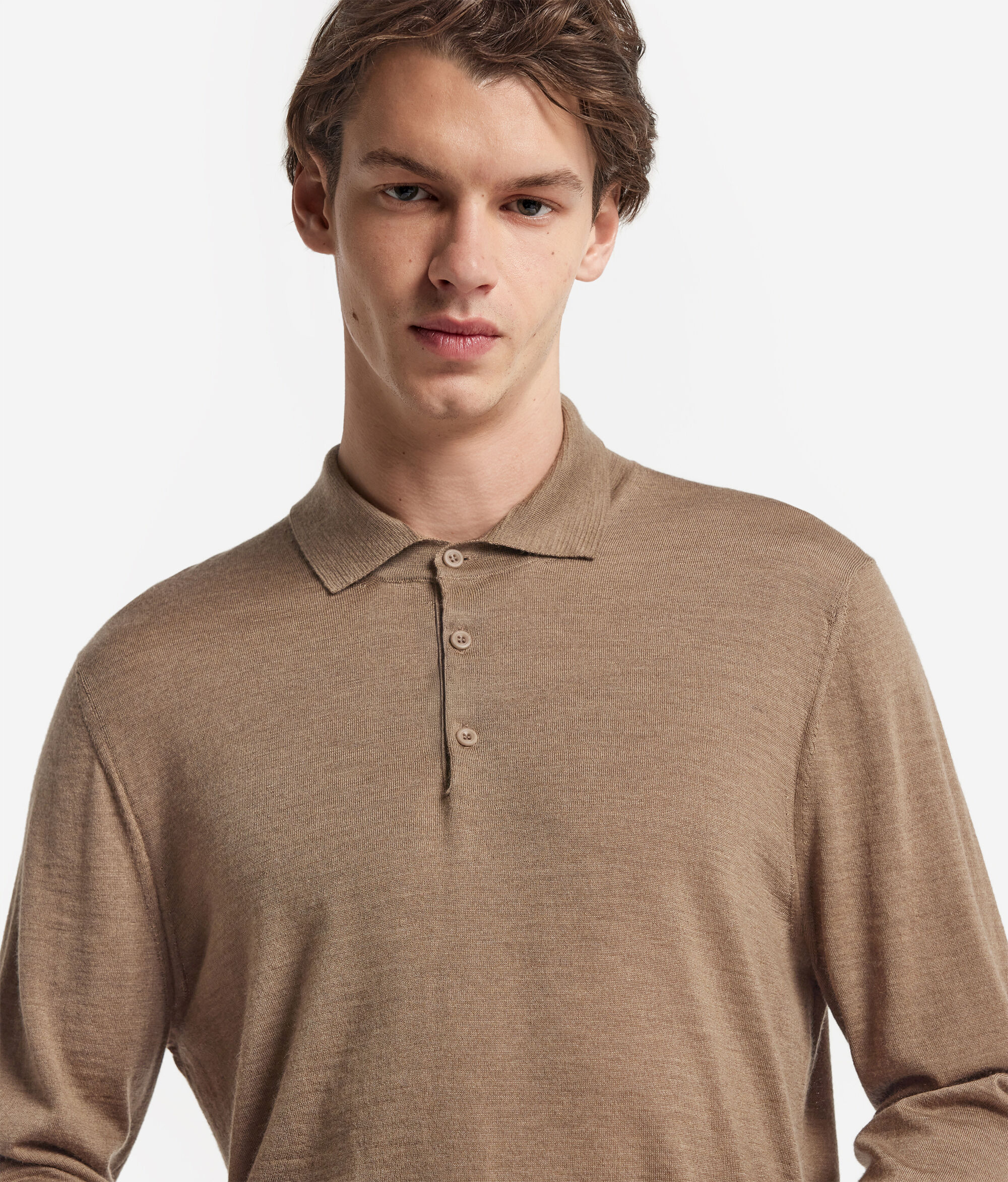 Джемпер-поло из ультратонкого кашемира