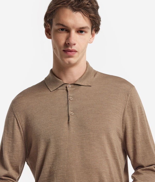 Джемпер-поло из ультратонкого кашемира