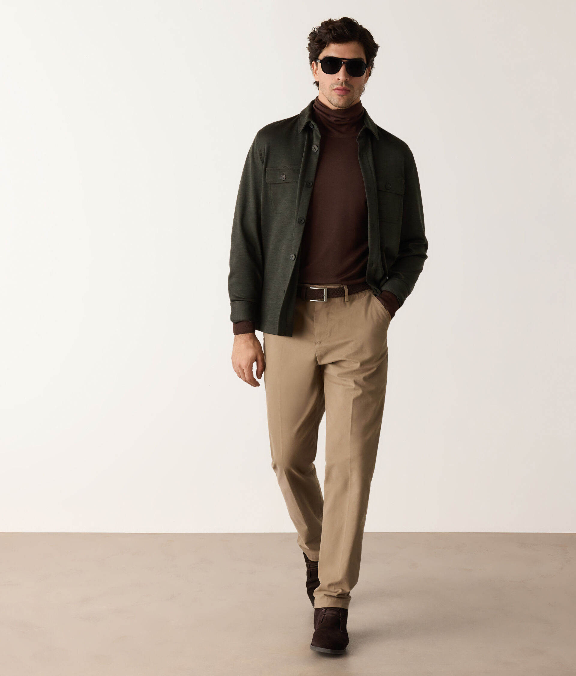 Cotton cashmere trousers