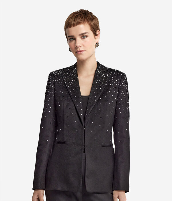 Жакет из кашемира со стразами